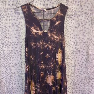 Pink tie dye women’s dress